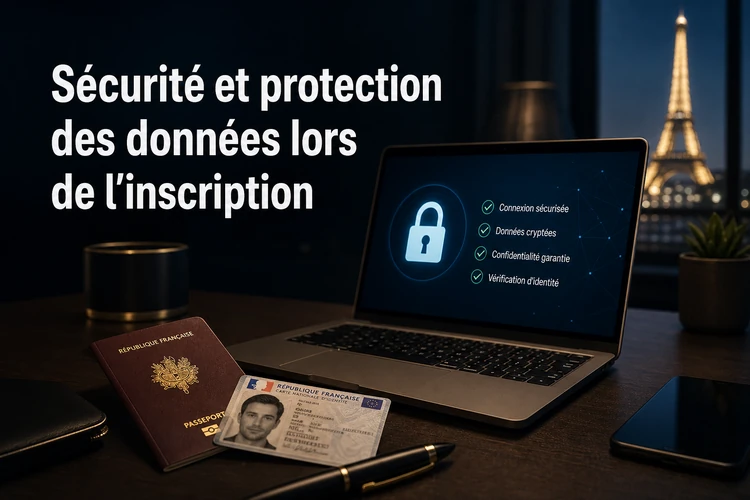 Sécurité et protection des données lors de l'inscription