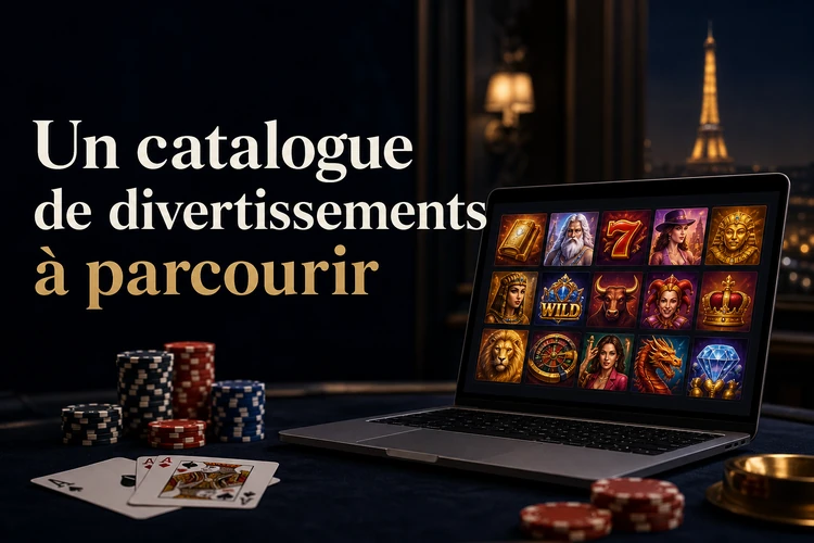 Un catalogue de divertissements à parcourir